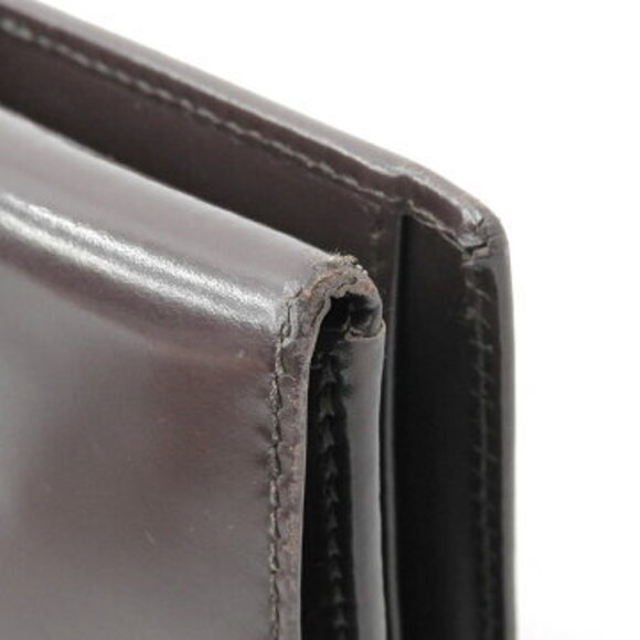 Gucci Double Snap Long Wallet Brown Leather - Picture 6 of 7